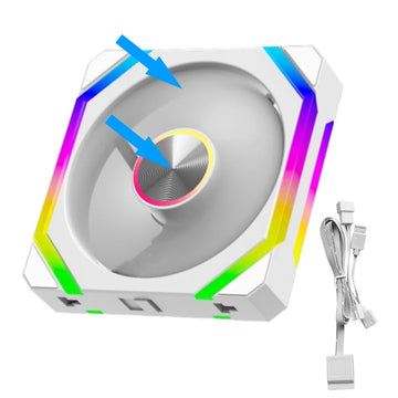 JUMPEAK HS120 Halo ARGB Cooling Fan 360mm 240mm Modular Stackable Splicing 120mm RGB Fans Kit For Gaming PC Case Water Cooler Apsilon