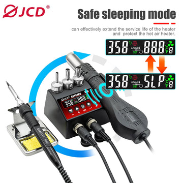 JCD 8898 Soldering Station 750W 2 in 1 Soldering Iron Hot Air Gun Rework Welding Station For Phone BGA SMD Welding Repair Tools Apsilon