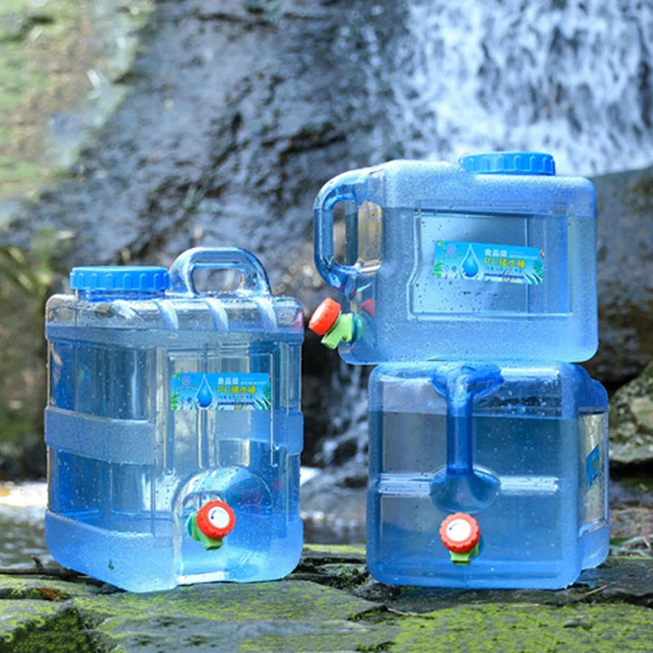 5-22L Drinking Water Bucket Driving Pure Water Tank Water Storage Carrier with Faucet for Outdoor Camping Cooking Picnic Hiking