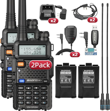 1/2PCS BaoFeng UV-5R 8W Tri-Power Walkie Talkie High Power Dual Band Long Range 128 CH Portable Handheld UV 5R Ham Two Way Radio Apsilon