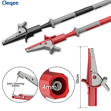 Cleqee CKT004 multimeter test lead kit test cable 4mm banana plug with crocodile clip wire perforation probe for electrical test Apsilon