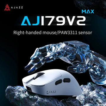 AJAZZ Wireless Gaming Mouse 3 Model With Magnetic Attraction Charging Base PAW3311 Sensor 12000 DPI For PC Laptop AJ179 V2/MAX Apsilon