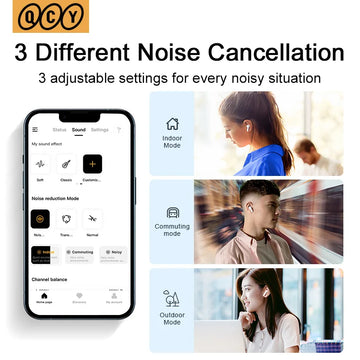 QCY HT05 Melobuds ANC Wireless Earbuds 40dB Multi-Mode ANC 6 Mics AI-Enhanced Calls Bluetooth 5.2 Earphones Transparency 30H Apsilon