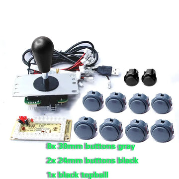 Copy SANWA Game Machine Arcade Console DIY Kit 8 Way Joystick Push Buttons For PC Raspberry Pi Zero Delay USB Board Controller Apsilon