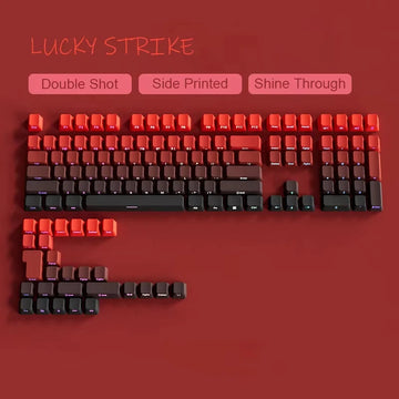 135 Keys Gradient Green Shine Through Keycaps Side Printed PBT Double Shot Keycaps OEM Profile for MX Switches Gaming Keyboards Apsilon