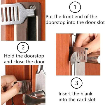 Safety Anti-theft Door Blocker Portable 8cm Stainless Steel Safe Security Tool For Home Privacy Hotel Travel Door Lock Stopper Apsilon
