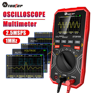 TOOLTOP ET2010A 2 IN 1 Digital Oscilloscope Multimeter 2.5Msps 1MHz Portable Multimeter Multifunctional Electrical Test Tool Apsilon