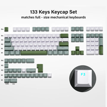 XVX Phantom Gradient Keycaps PBT Top/Side Print Key Caps Double Shot Shine Through Custom Minimalist OEM Russian/Korean Keycap Apsilon