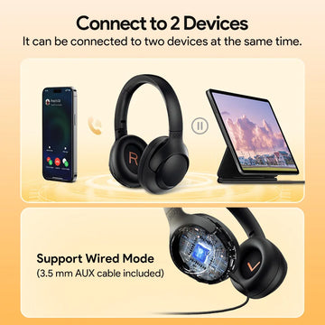 QCY H3 ANC Hi-Res Audio Wireless Bluetooth 5.4 Headphones Over Ear Headset 60Hrs 43dB Hybrid Active Noise Cancellation Earphone Apsilon