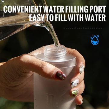 WRELS Folding Collapsible Water Bottle Running Water Bottle Soft Flask TPU BPA-Free Camping Hiking Travel Folding Water Bottle Apsilon