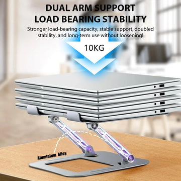 XMSJ Laptop Stand Adjustable Carbon Steel Notebook Tablet Stand Up to 17 Inch Macbook Laptop Portable Foldable Cooling Holder Apsilon