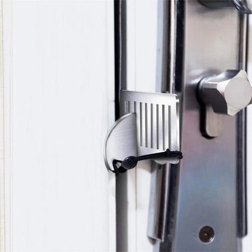 Safety Anti-theft Door Blocker Portable 8cm Stainless Steel Safe Security Tool For Home Privacy Hotel Travel Door Lock Stopper Apsilon