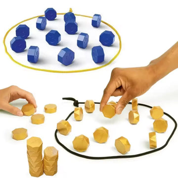 Party Game Magnetic Stone Game Interactive Magnetic Board Strategy Game, Suitable for Families, Children, and Adults High Quality, the Longest Side Is 3.4cm (Version Upgrade, the Outer Packaging Comes in 2 Random Styles) Apsilon
