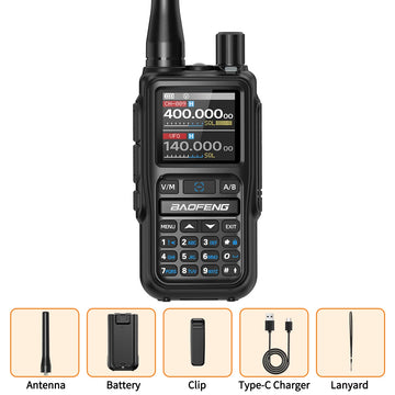 BAOFENG UV-5R Mini Walkie Talkie Multi Band Bluetooth Programming Wireless Copy Frequency 999CH AM FM Long Range Two Way Radio Apsilon