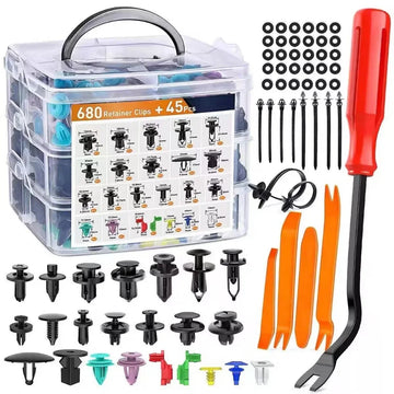800pcs-100Pcs Car Fastener Clip Kit Fender Rivet Plastic Clips Auto Body Push Retainer Pin Rivet Bumper Door Trim Panel Repair Apsilon