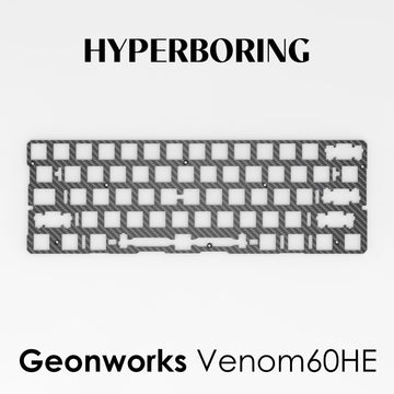 Geonworks Venom 60HE Keyboard Plate 6.25u 7u in FR4 Aluminium CF Sound Foam Pack Apsilon
