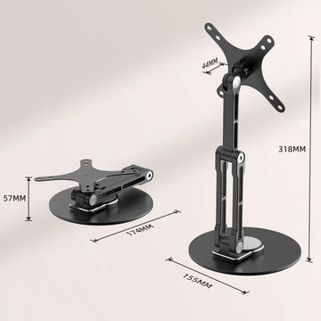 UPERFECT VESA Monitor Desk Mount Single Monitor Stands Freestanding Fits 12'' to 22'' Computer Screen with Height Adjustable Apsilon