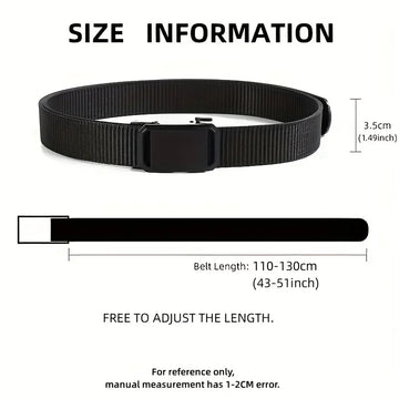 New Automatic Buckle Belt, Canvas Tactical Workwear Casual Outdoor Military Training Pants Belt For Men Apsilon