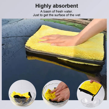 Car Wash Microfiber Towel 30x30/60CM Car Cleaning Drying Cloth Hemming Car Care Cloth Detailing Car Wash Towel Apsilon