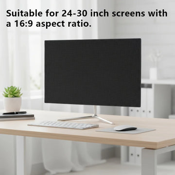 Computer monitor dust cover 2-piece set (1 Monitor cover and 1 keyboard cover) elastic, suitable for 24-30 inch monitors Apsilon