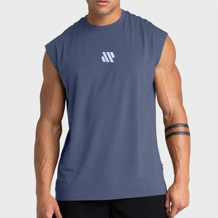 GITF mouwloos sportshirt voor heren van polyester
