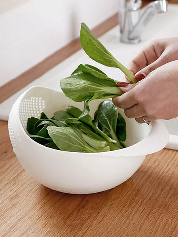 1/3pcs- Colander Rice Bowl Drain Basket Fruit Bowl Washing Drain Basket with Handle Washing Basket Home Kitchen Organizer Apsilon