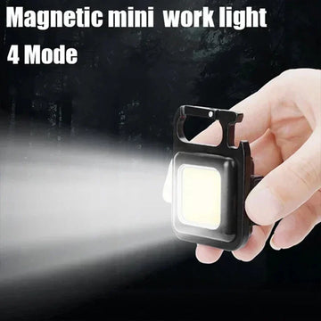 Keychain Light Mini Multifunctional Camping Flashlight USB Rechargeable LED Portable Bright COB Pocket Clip Lantern Outdoor Work Apsilon