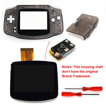 HISPEEDIDO Rechargeable for GBA V5 IPS HD 720x480 Drop-in Screen Kits No Welding Required Desaturation FRM OSD W/Shell Apsilon