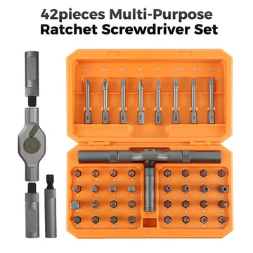 74 In 1 Ratchet Screwdriver Set Magnetic Precision Bit Kit Detachable T Handle Portable Repair Tool for Phone Laptop Computer Eyeglasses Bicycle Electronics DIY Home Maintenance Multi Function Hand Tools Torx Hex Phillips Scr Apsilon