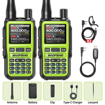 BAOFENG UV-5R Mini Walkie Talkie Multi Band Bluetooth Programming Wireless Copy Frequency 999CH Type-C Long Range Two Way Radio Apsilon