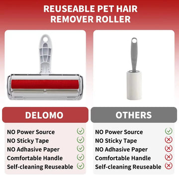 Pet Hair Remover Roller - Dog & Cat Fur Remover with Self-Cleaning Base - Efficient Animal Hair Removal Tool - Perfect for Furni Apsilon