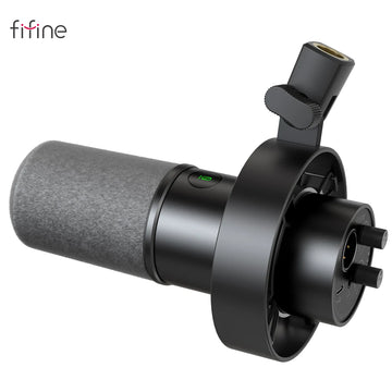 FIFINE USB/XLR Dynamic Microphone with Shock Mount,Touch-mute,Headphone Jack&Volume Control,for PC or Sound Card Recording -K688 Apsilon