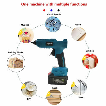 WOYOFADA Electric Hot Melt Glue Gun for Makita 18V Battery Cordless Electric Glue Grab 11mm Glue Stick Hot Melt Welding Air Gun Apsilon