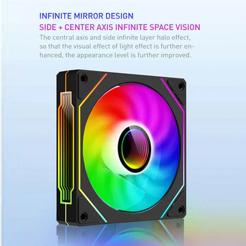 UPSIREN UF-1 PRISM 4 PRO 5PCS Computer Chassis Fan 12cm ARGB 4Pin PWM Quiet Cooling Fan 12V Large Air Volume 45.2CFM/600-1500RPM Apsilon
