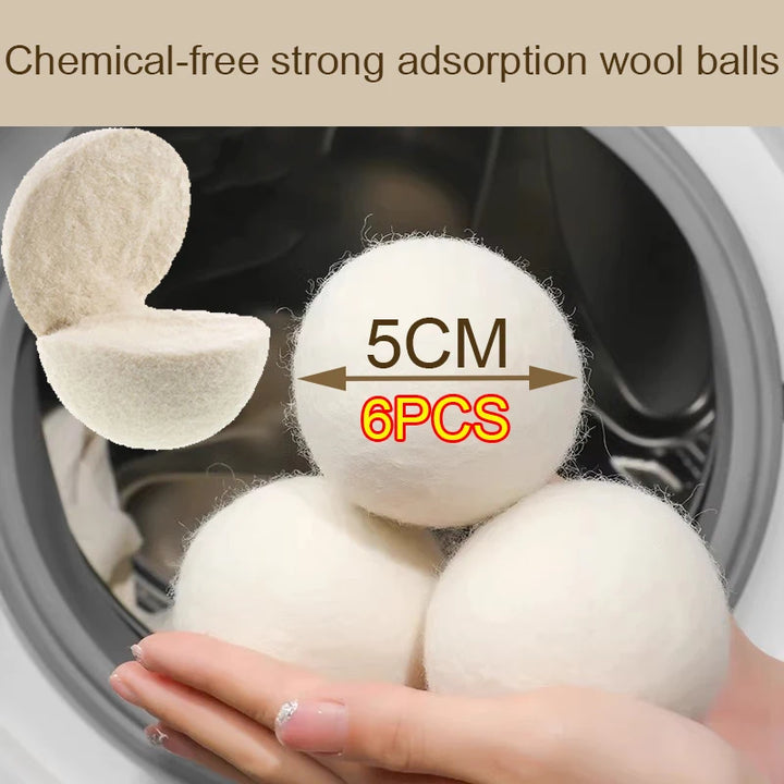 Laundry Ball Dryer Balls Clothes Dryer Balls Washing Wool Ball Softener Washing Machine Reusable Eco-Friendly Laundry Supplies Apsilon
