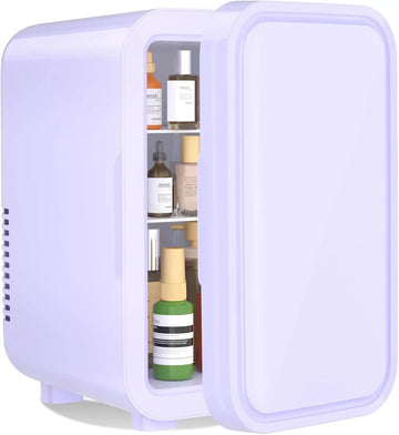 Mini Fridge, 6 Liter/8 Can 220-240V AC/DC Portable Thermoelectric Cooler Refrigerators for Bedroom Apsilon
