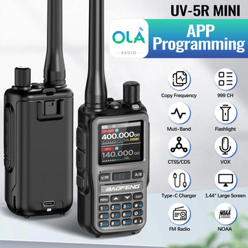 BAOFENG UV-5R Mini Walkie Talkie Multi Band Bluetooth Programming Wireless Copy Frequency 999CH AM FM Long Range Two Way Radio Apsilon