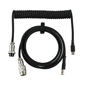 EPOMAKER Mix V2 1.8m Coiled Keyboard Cable Double-Sleeved Cable for Mechanical Gaming Keyboard Apsilon