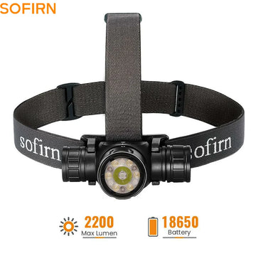 Sofirn HS21 2000lm EDC Headlamp 18650 USB C Rechargeable Flashlight SFT40 Powerful Headlight With Infrared Switch Apsilon