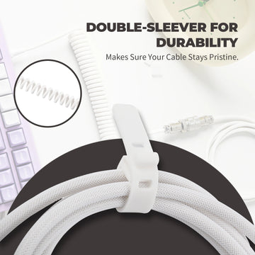 EPOMAKER Mix V2 1.8m Coiled Keyboard Cable Double-Sleeved Cable for Mechanical Gaming Keyboard Apsilon