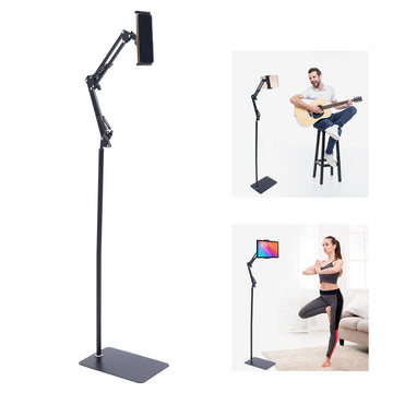 Universal Ipad Stand Floor Tablet Bracket Adjustable Flexible Rotation Phone Holder 360° rotating Stand Support 4.72-7.09in Apsilon