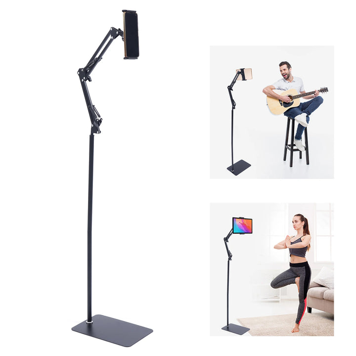 Universal Ipad Stand Floor Tablet Bracket Adjustable Flexible Rotation Phone Holder 360° rotating Stand Support 4.72-7.09in Apsilon