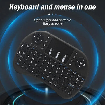 MRSVI I8 2.4G Mini Wireless Keyboard Classic Black Air Mouse Remote Control Touchpad for Android TV Box PC Smart TV Apsilon