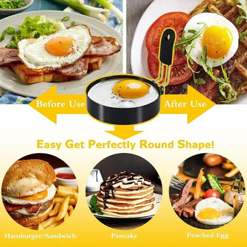 Anti-scald Egg Fried Ring Professional Stainless Steel Nonstick Round Pancake Mold Cooking Egg Mould Breakfast Sandwich Tools Apsilon