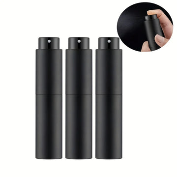 10ml Travel Perfume Sprayer, Refillable Cologne Container, Empty Dispenser Spray Bottle for Mini Sprayer Size (Black) Apsilon