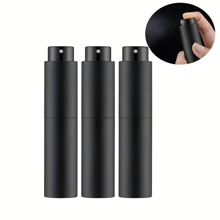 10ml Travel Perfume Sprayer, Refillable Cologne Container, Empty Dispenser Spray Bottle for Mini Sprayer Size (Black) Apsilon