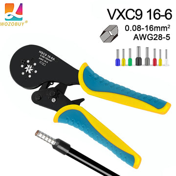 Ferrule Crimping Tool Kit, Wire Ferrule Crimper Plier Kit,Hexagonal Crimpers (0.08-16mm²/AWG28-5) for Wire Ferrules Connectors Apsilon