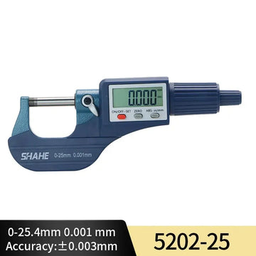 SHAHE 0.001mm Electronic Outside Micrometer 0-25mm Digital Micrometer Electronic Digital Caliper Gauge Apsilon