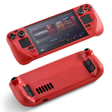 Full Protective Case for Steam Deck Cowhide wrap host Protective Soft Leather Grip Non-slip Cover hard shell bracket Accessories Apsilon