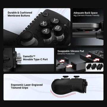 For GameSir X5 Lite Mobile Gaming Controller for Android & iPhone Hall Effect Joystick, Lightweight Ergonomic Phone Controller Apsilon